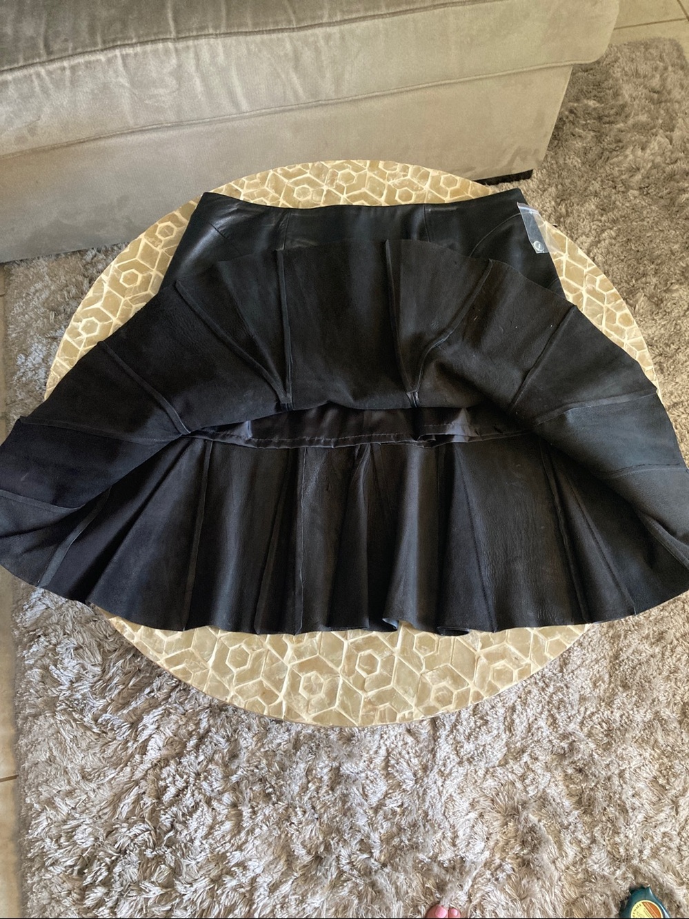 NEW! Bagatelle Y2K Genuine Leather Flounce Skirt (16) - Picture 6 of 10